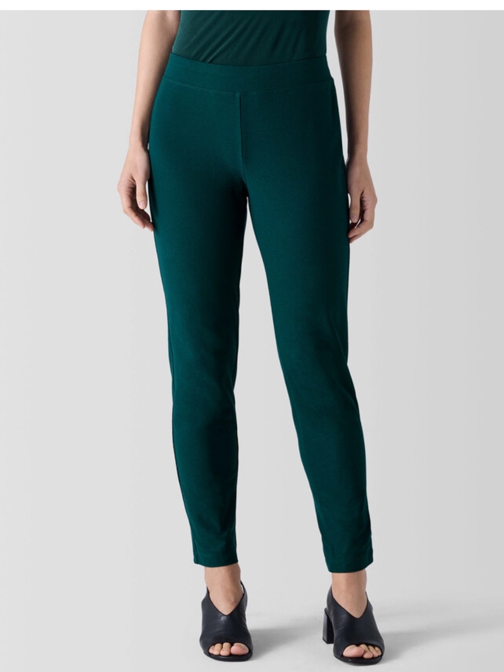 Washable Stretch Crepe Slim ankle Pant - FOREST FLOOR XXS/TTP